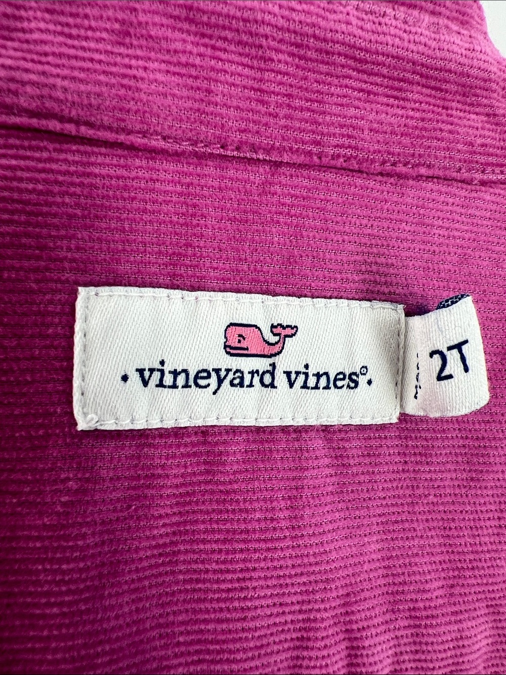 Vineyard Vines | Kids 100% Cotton Berry Pink Corduroy Polo Dress Like New Sz 2T - Picture 13 of 16